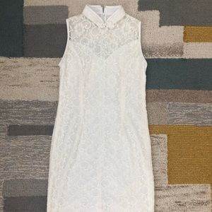 White Traditional Chinese “Qi Pao” dress